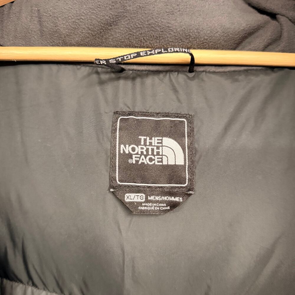 VTG North Face Men McMurdo Goose Down Parka SZ XL Hooded HyVent Black Jacket Fur - Picture 5 of 12